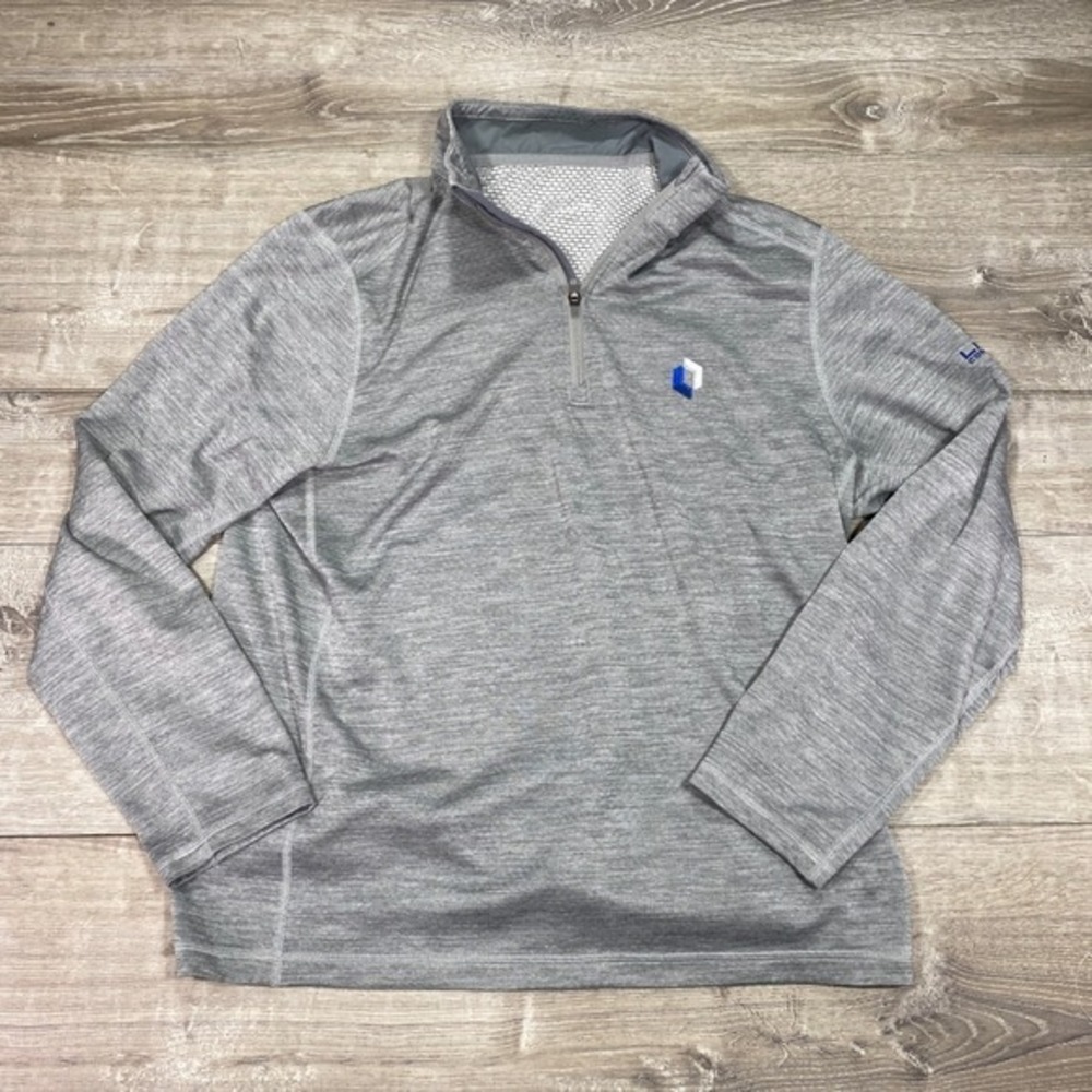 Vineyard Vines Pullover Mens‎ L Gray Performance Quarter Zip Long Sleeve Logo